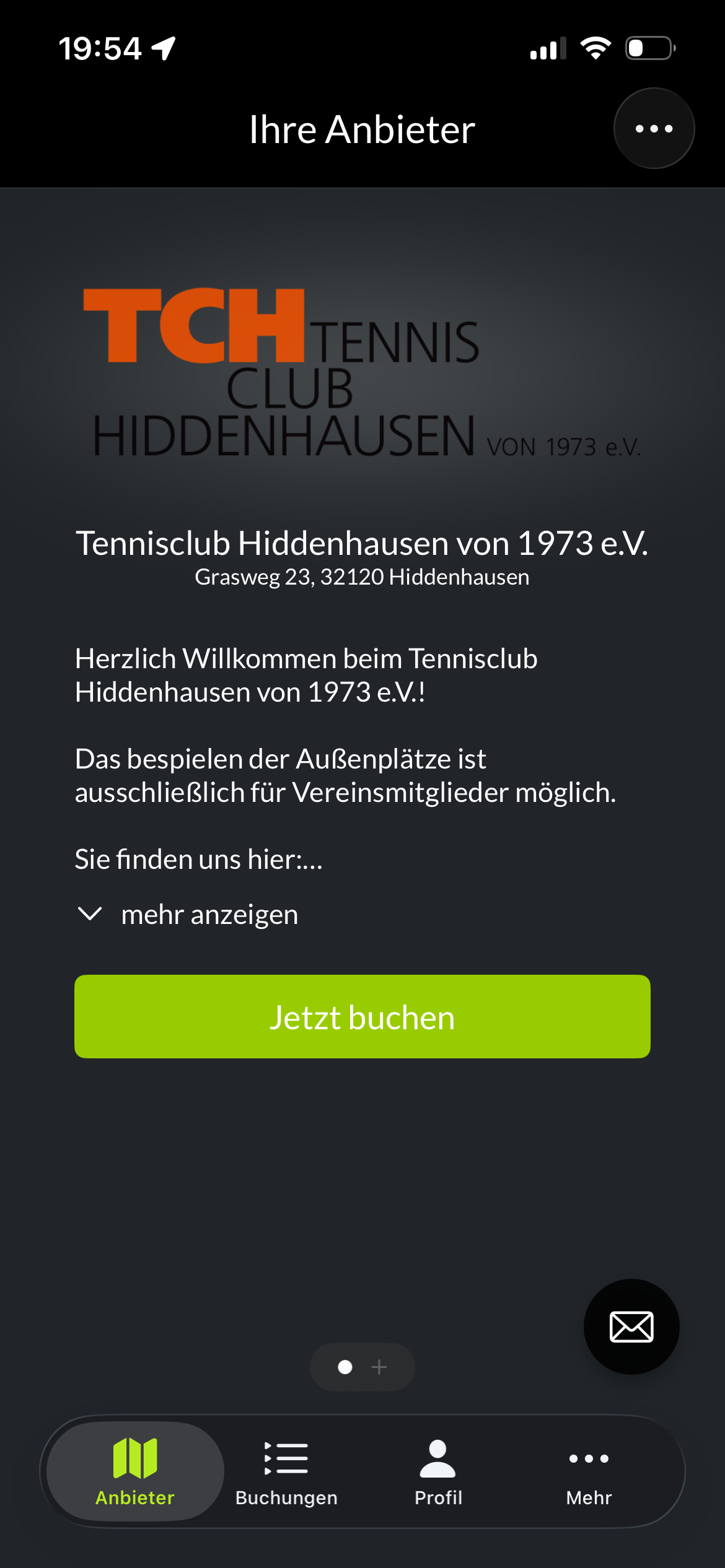TC Hiddenhausen Anbieter in eBuSy